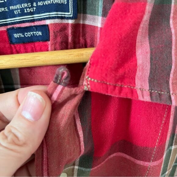 Ralph Lauren Polo Sport Red Plaid Short Sleeve Cotton Dress Shirt - Picture 4 of 7